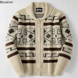 New 2026 Men's Warm Knitwear Cardigan Sweater Multi-Button Long Sleeve Thick Men Wool Knitted Long Sleeve Sweater Mens Cardigans