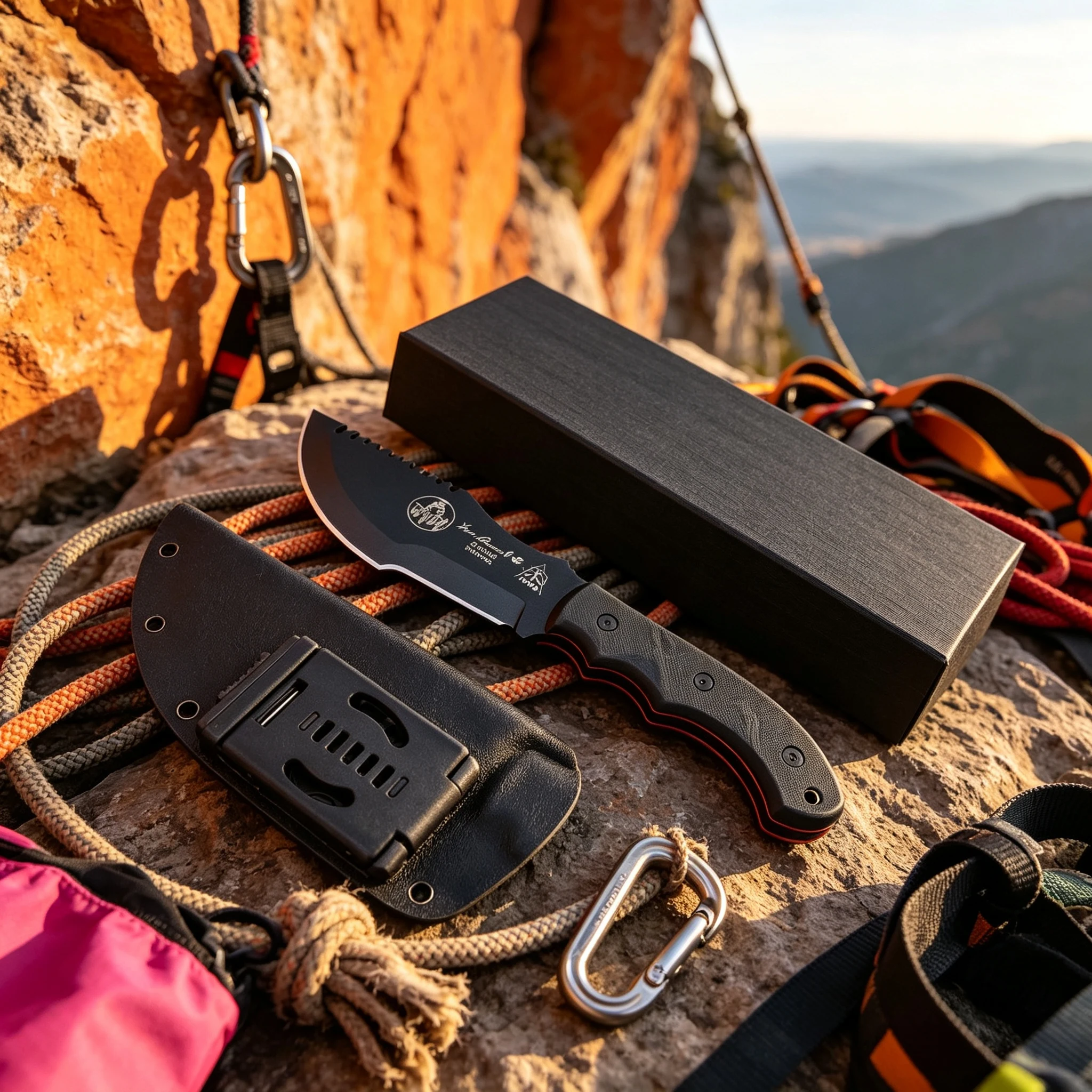 TOPS Tracker Jungle Obstacle Clearance Tool High-Carbon Steel 1095 Micata Fiber Handle Camping Outdoor Knife