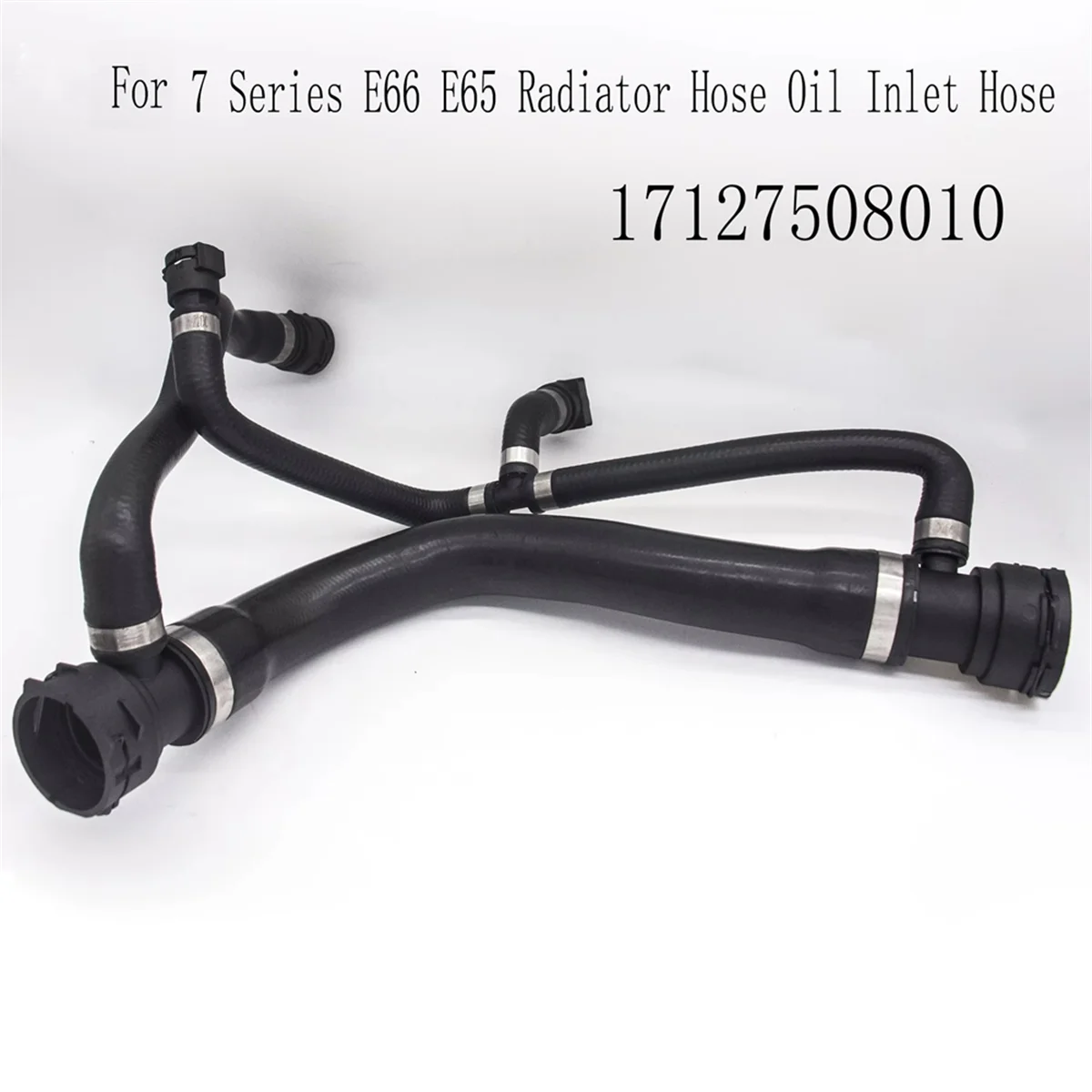 

#52B Car Radiator Hose,17127508010 New Engine Connecting Oil Pipe for BMW 7 Series,Black