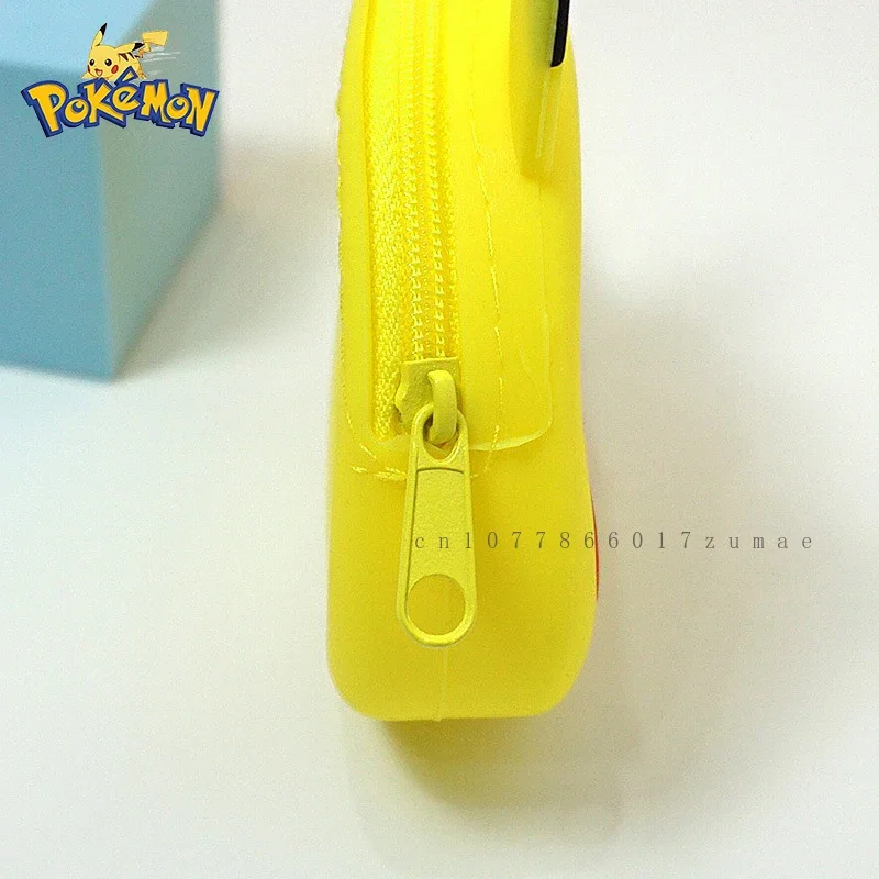 Pokemon anime pikachu pequeno armazenamento de silicone adorável moda chaveiro bolsa mensageiro figuras dos desenhos animados modelo brinquedos crianças presente