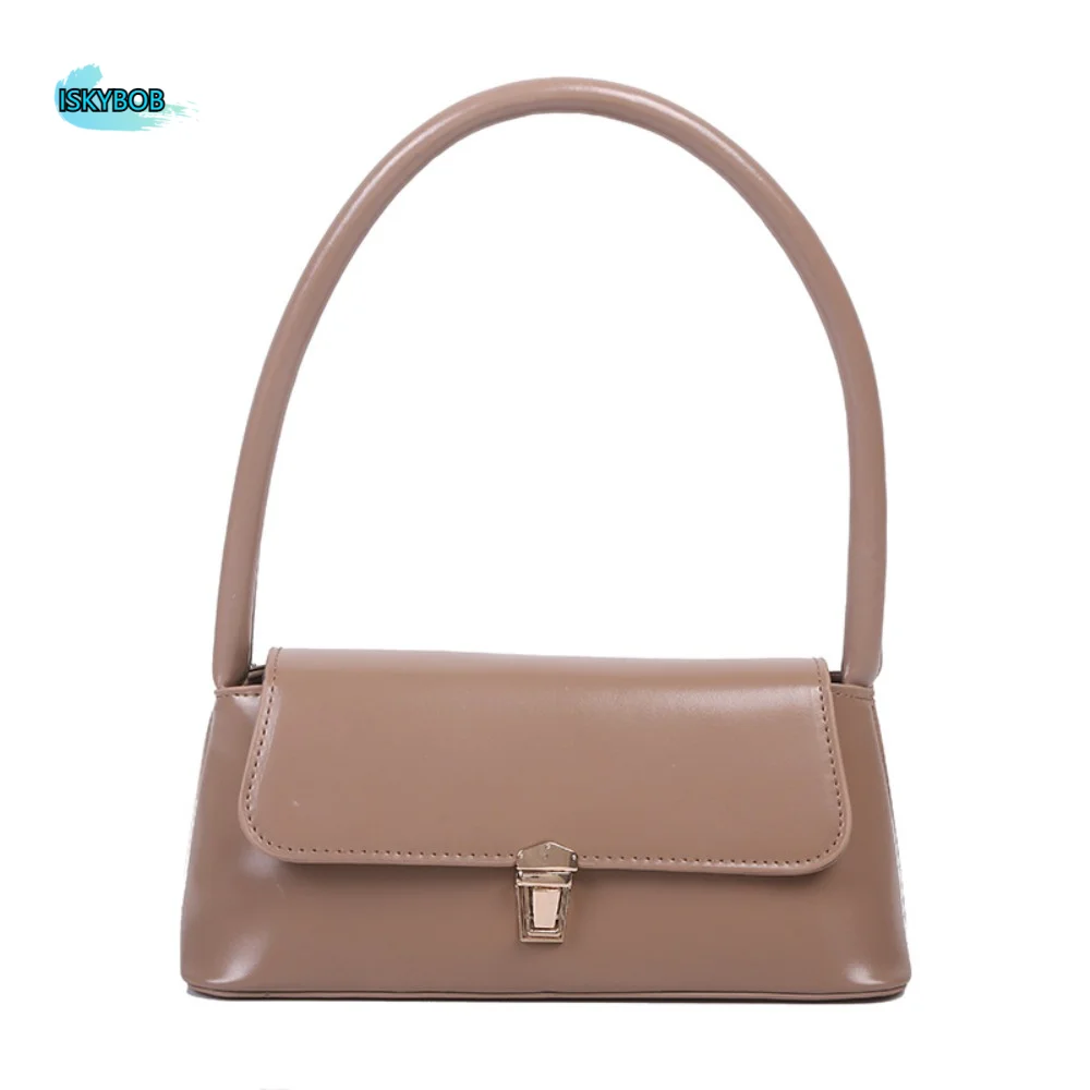 

Simple Vintage French Stick Bag Large Capacity Handbag Underarm Bag French Style Fashion Rectangle Armpit Bag Girls