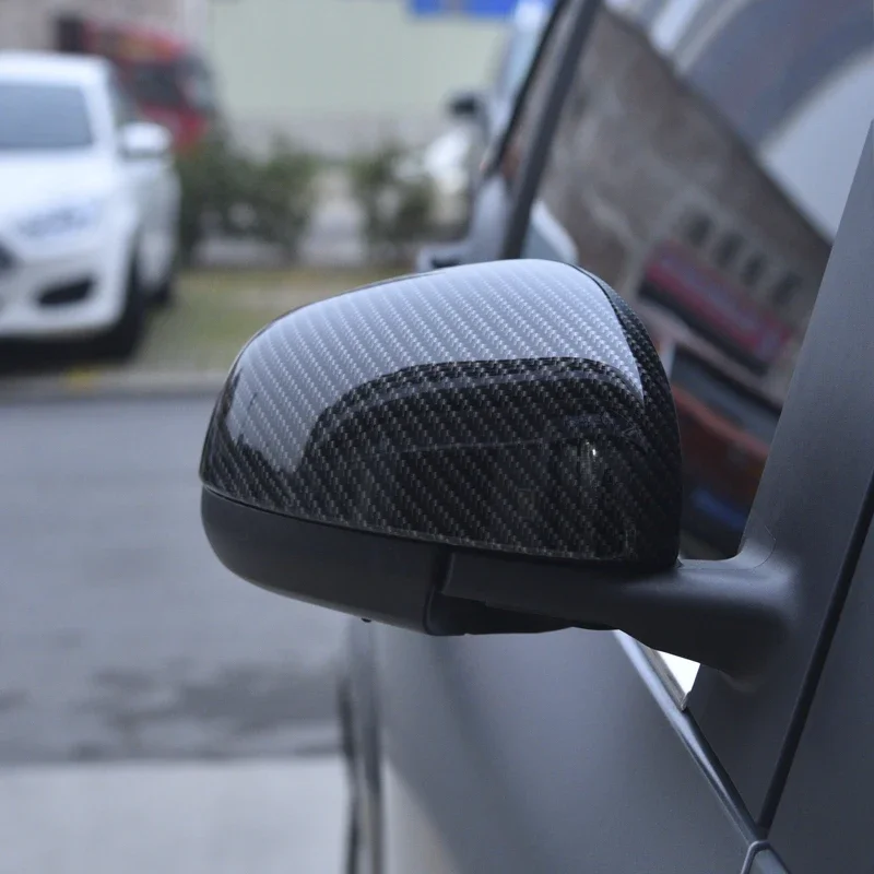 for-smart-453-fortwo-forfour-car-rearview-mirror-cover-caps-protection-shell-plastic-decorative-carbon-black-styling-accessories