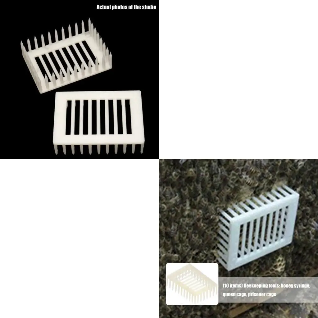 

G6KF 10Pcs Plastic Queen Cage Beekeeping Essential Tool For Hives Management High Survival Rate And Protective Design