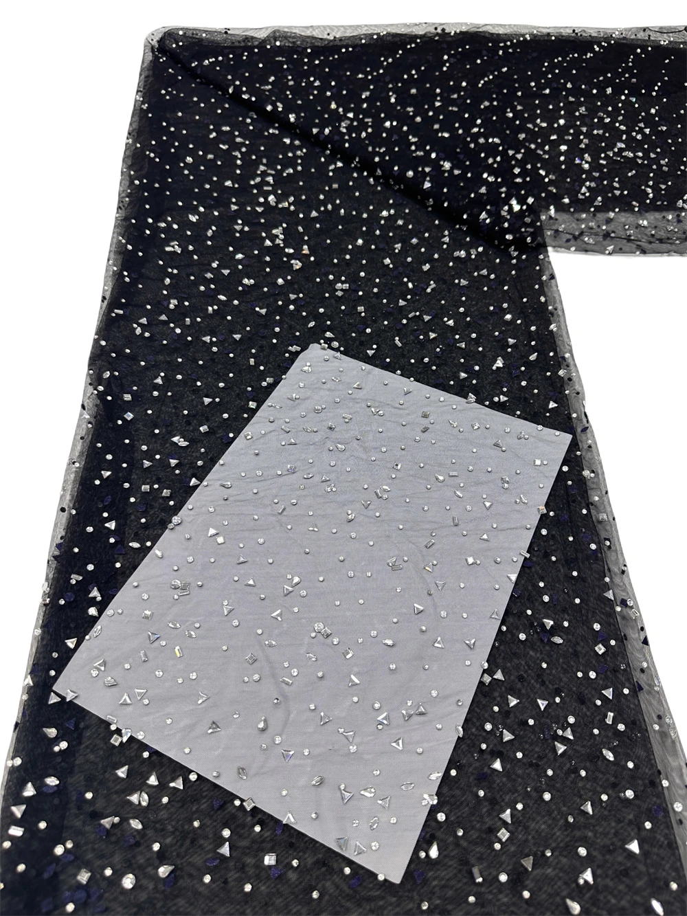 Super Exquisite Beads Sequin Tule Lace Hot Sale High Quality African Nigerian Sequins Mesh Lace Fabric Evening Party Dress Sew