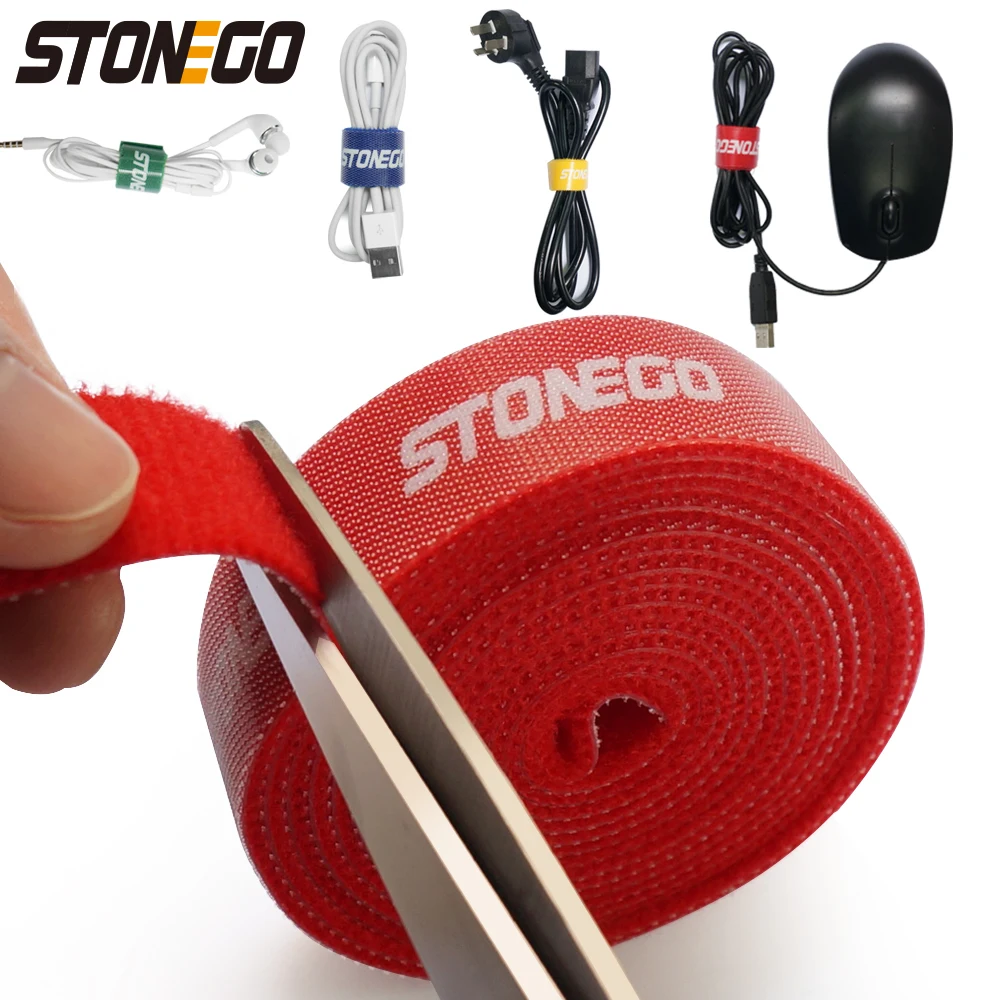 STONEGO USB oplot na kable Organizer do kabli opaski na mysz uchwyt na przewód słuchawkowy przewód HDMI darmowe cięcie zarządzanie telefon Hoop