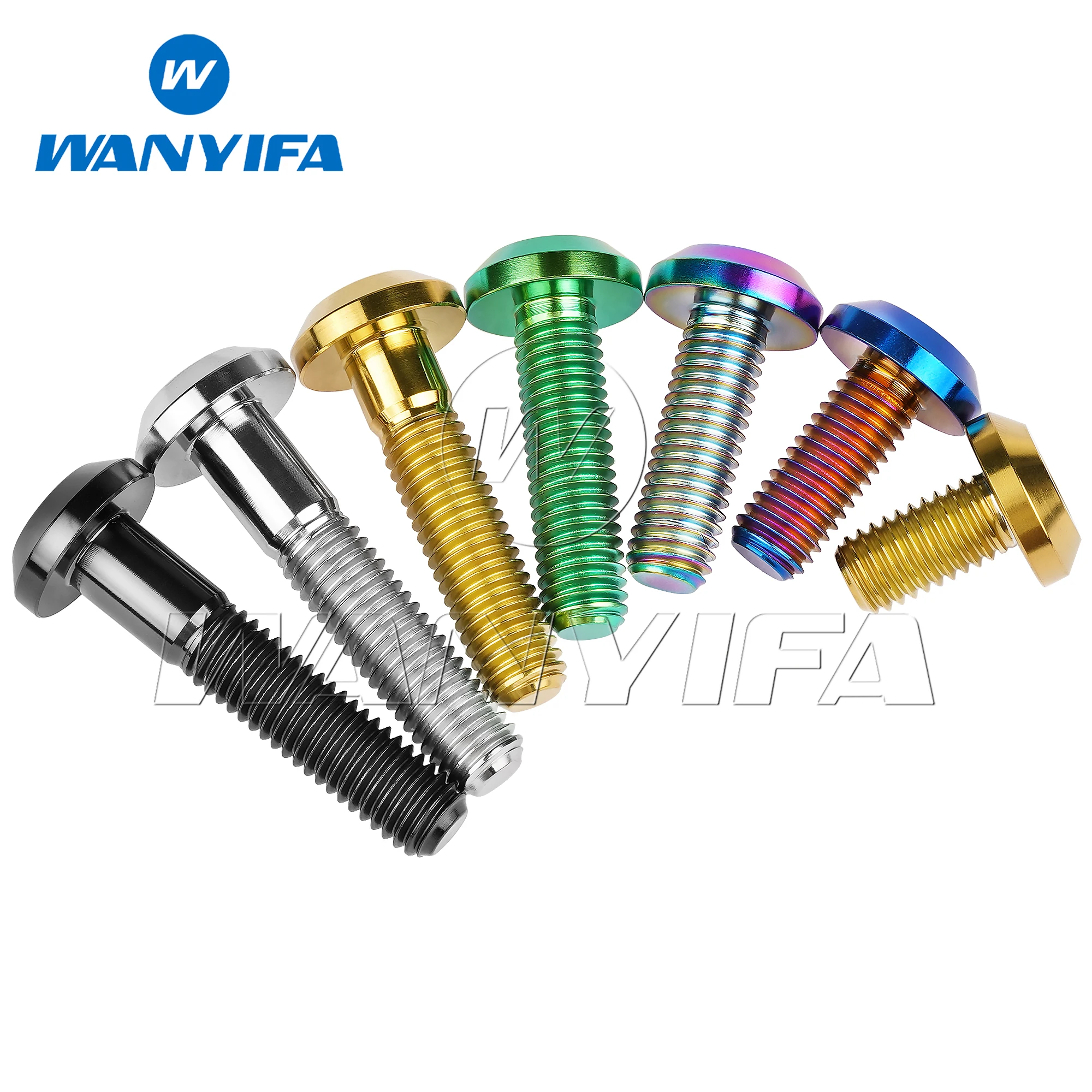 Wanyifa Titanium Bolt M6/M8X12/15/20/25/30/35/40Mm Thick Umbrella Head Hexagon for Bicycle and Motorcycle Brake