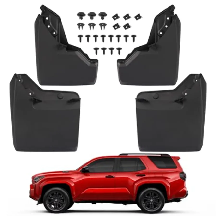 

Mud Flaps Splash Guards Mudflaps Fit for Toyota 4Runner 2025 2026 4PCS Exterior Tire Fenders Mudguards Kit Vehicle Wheel Liner