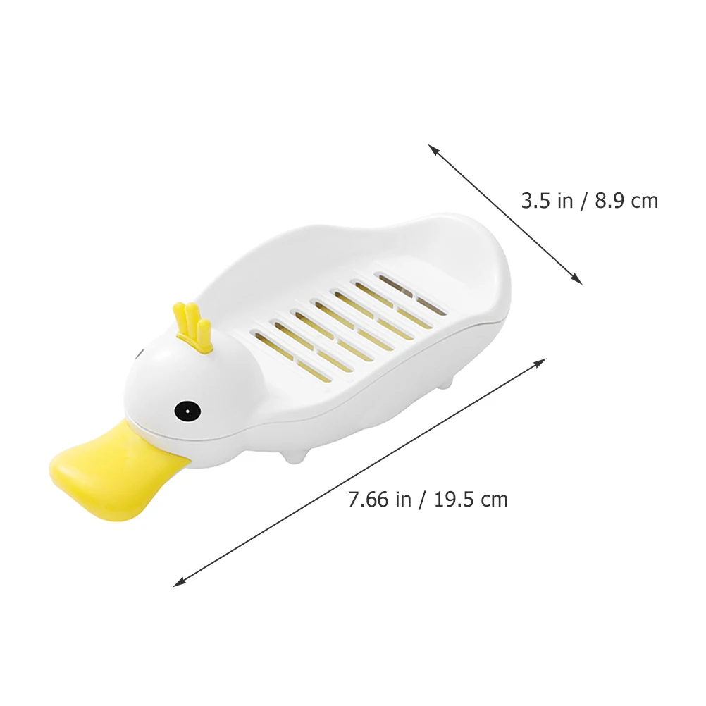 

Lovely Duck Shape Dish Holder Self-Draining Pp Plastic Storage Tray For Bathroom Kitchen Travel Soap Rack Container Organzier