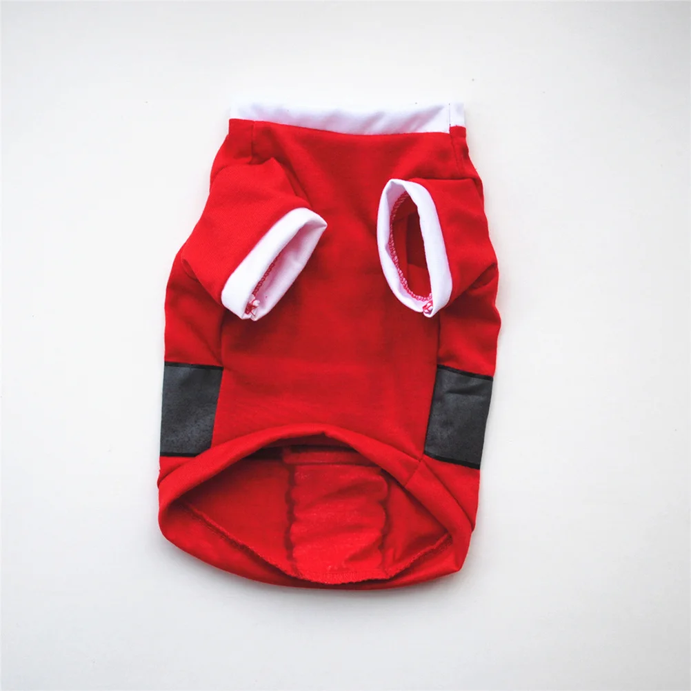 

Dog Christmas Clothes Pet Santa Sweater Shirt Size S Easy on Off Warmer Xmas Dog Clothes Perfect Party Sleep Photos