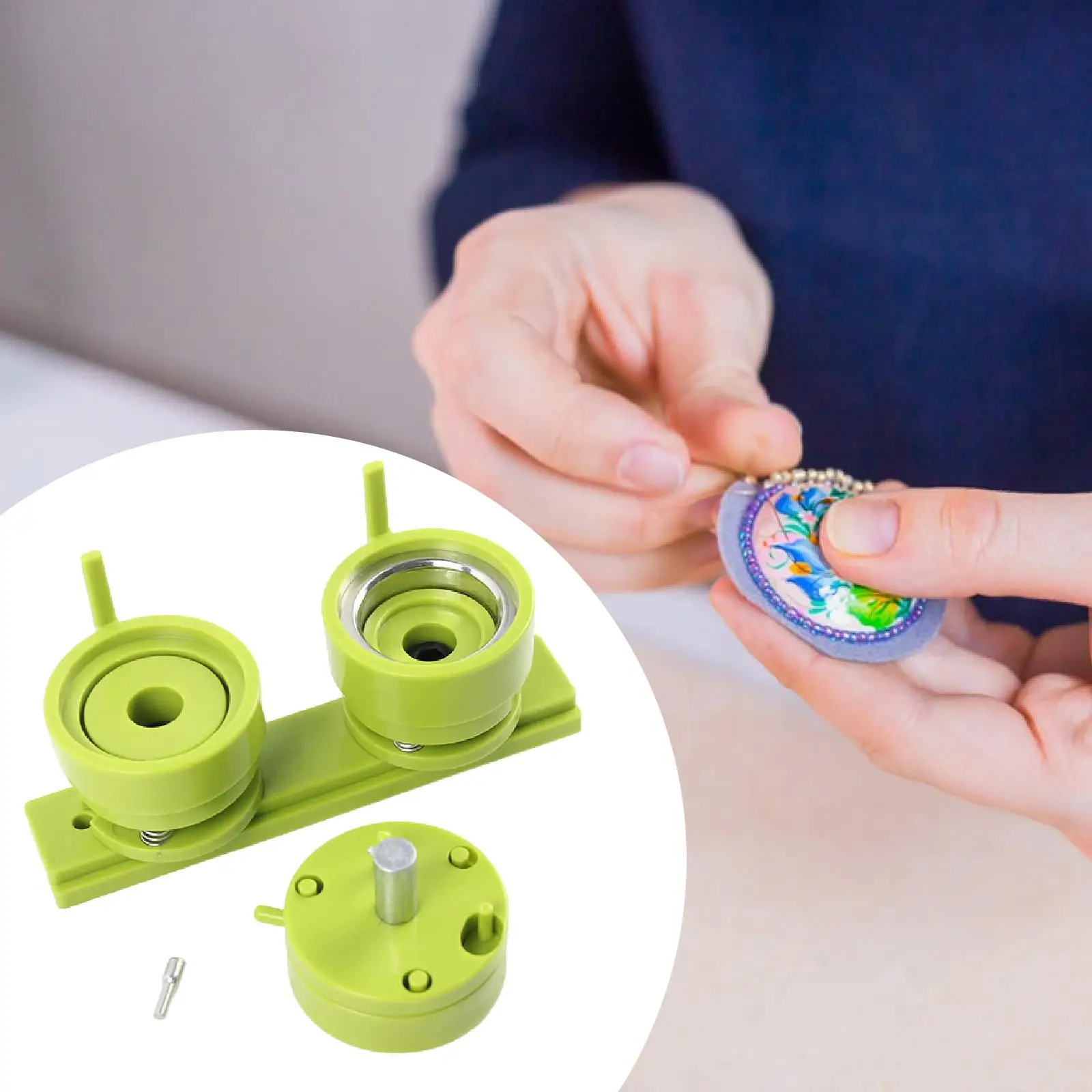 

Button Maker Mould Set Easy to Replace for Handmade Badge Press Portable Die for Hobbyists DIY
