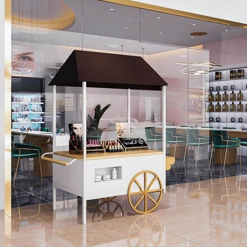 أرفف عرض ديكور لمركز تسوق السيارات في الهواء الطلق كشك تفريغ سيارة ترويجية كشك سيارة إبداعي