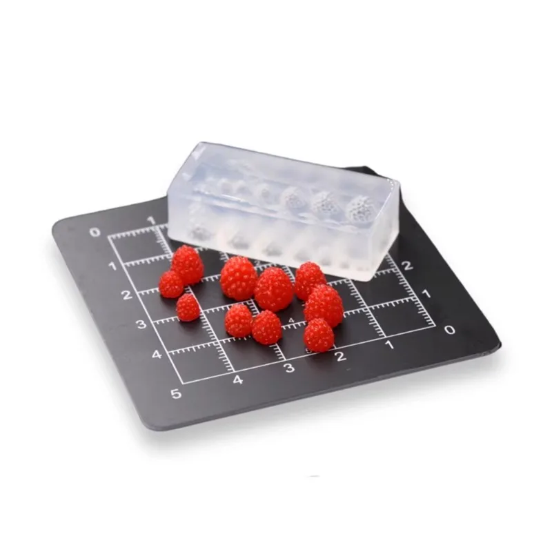 Polymer Clay Mini Raspberry Silicone Mold BJD Doll House Food Toy DIY Fasting Raspberry Silicone Molds Polymer Clay Tool view 5