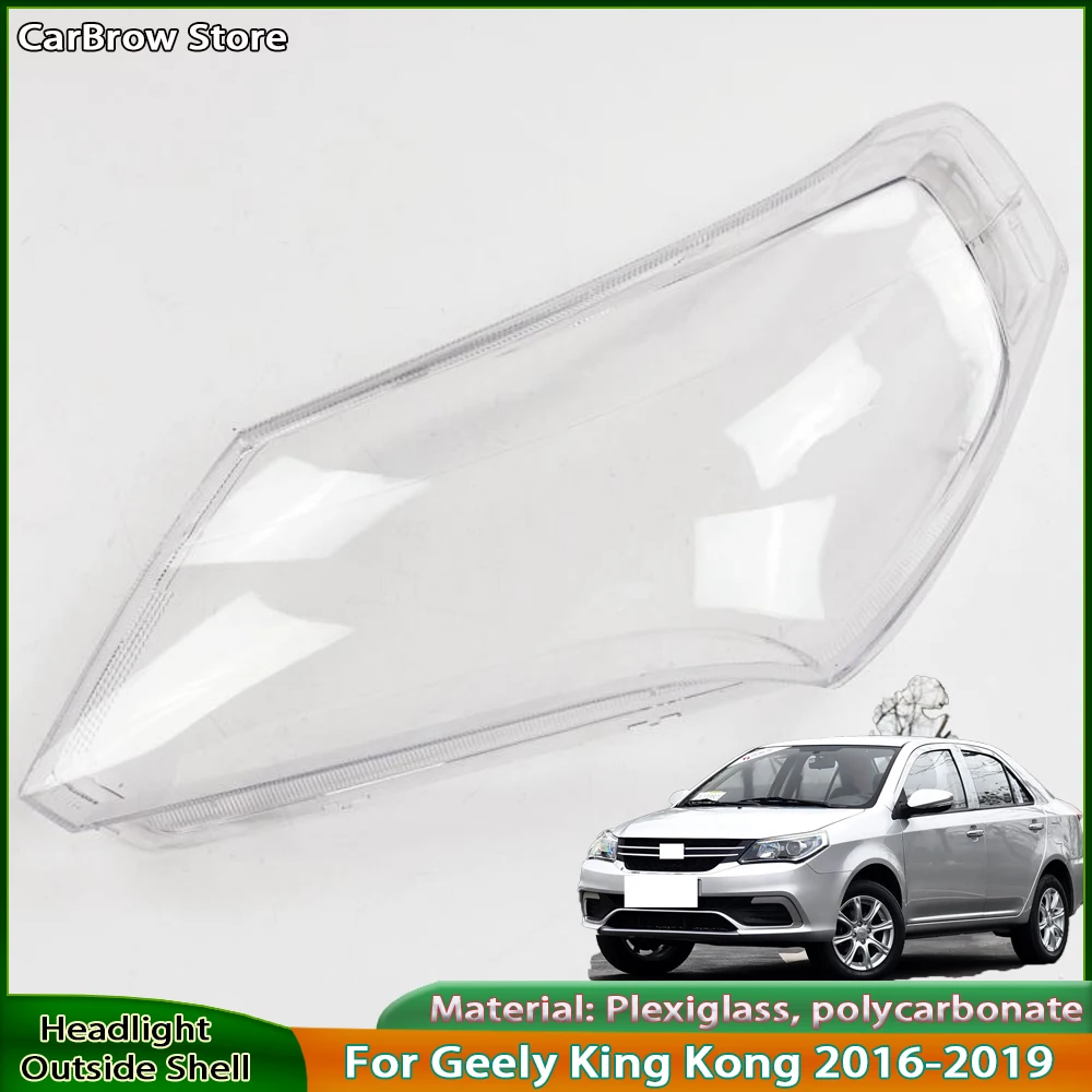 

For Geely King Kong 2016 2017 2018 2019 Headlamp Shell Transparent Headlight Cover Lamp Shade Lampshade Lens Plexiglass