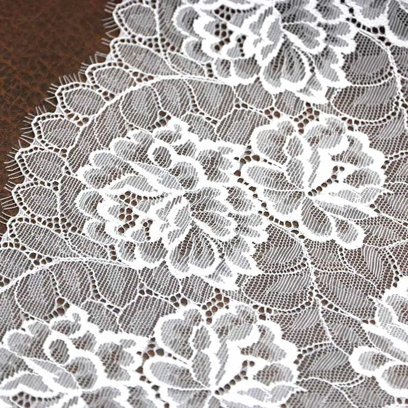 (3 meters) 230mm flower Stretch Lace Trims For Clothing Accessories Dress Sewing Applique Costume Handwork Lace Fabrics Ribbon