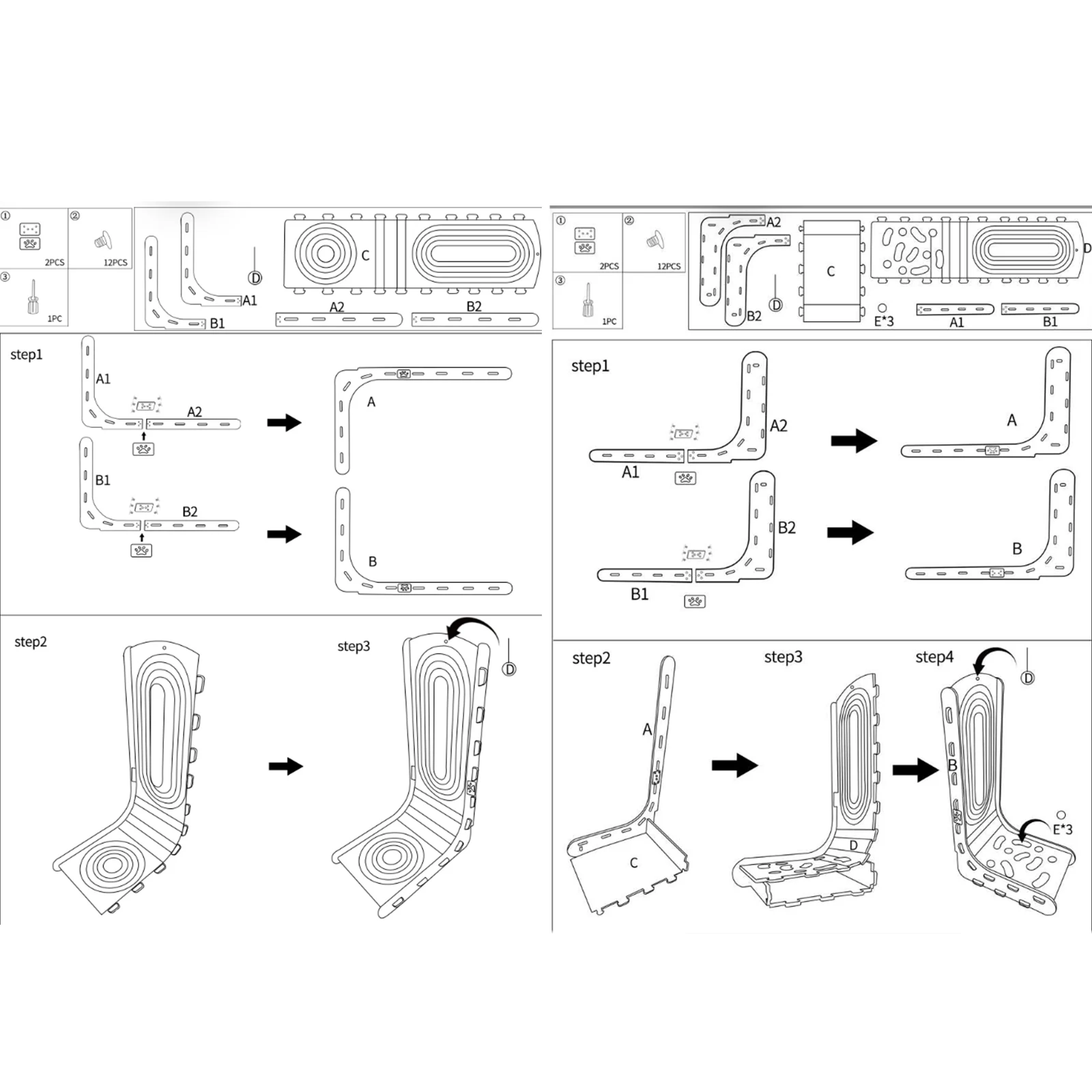 

Когтеточка для кошек с шариком, L-образная, для дивана и стены (Модель 3)
