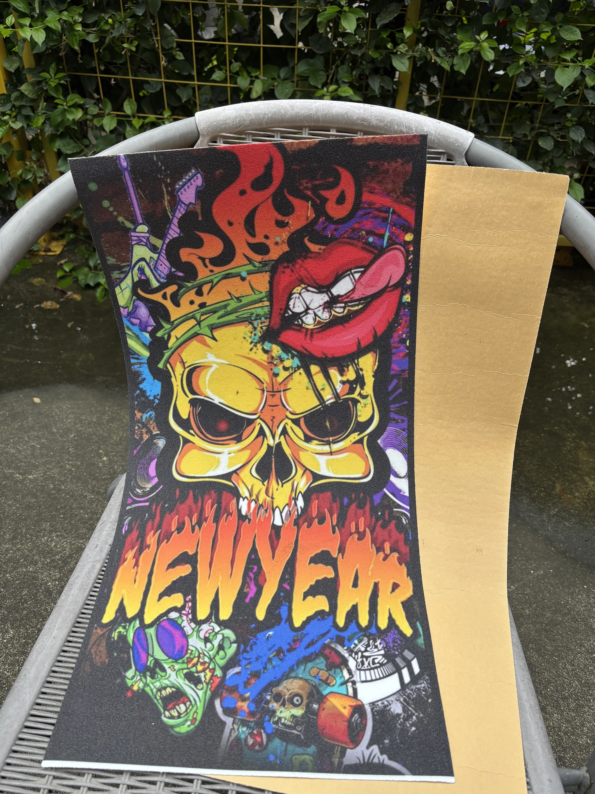 Rutschfestes Elektrisches Schleifpapier 60*30cm für Elektroroller Skateboard Griptape Sexy Lippen Muster Aufkleber – Detail 2