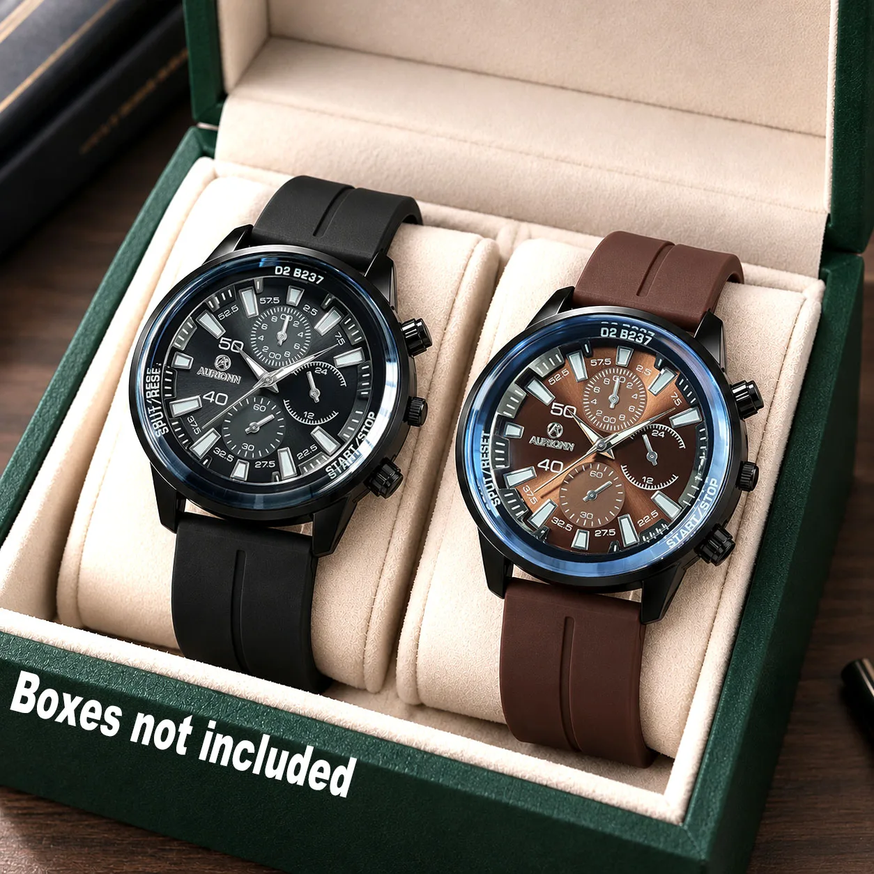 2-Piece Fashionable Men's Watch Set, Quartz Movement, Different Style Combinations - Perfect for Christmas, Thanksgiving, Valentine's Day, Etc. - Ideal Gift for Boyfriend or Family Members