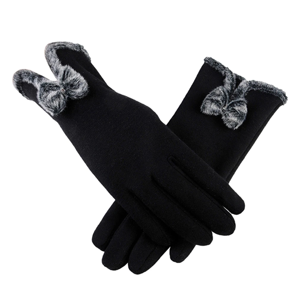 

Winter Screen Gloves For Women Thicken Elegant Design Fit Party Shopping Recreation Use Index Finger