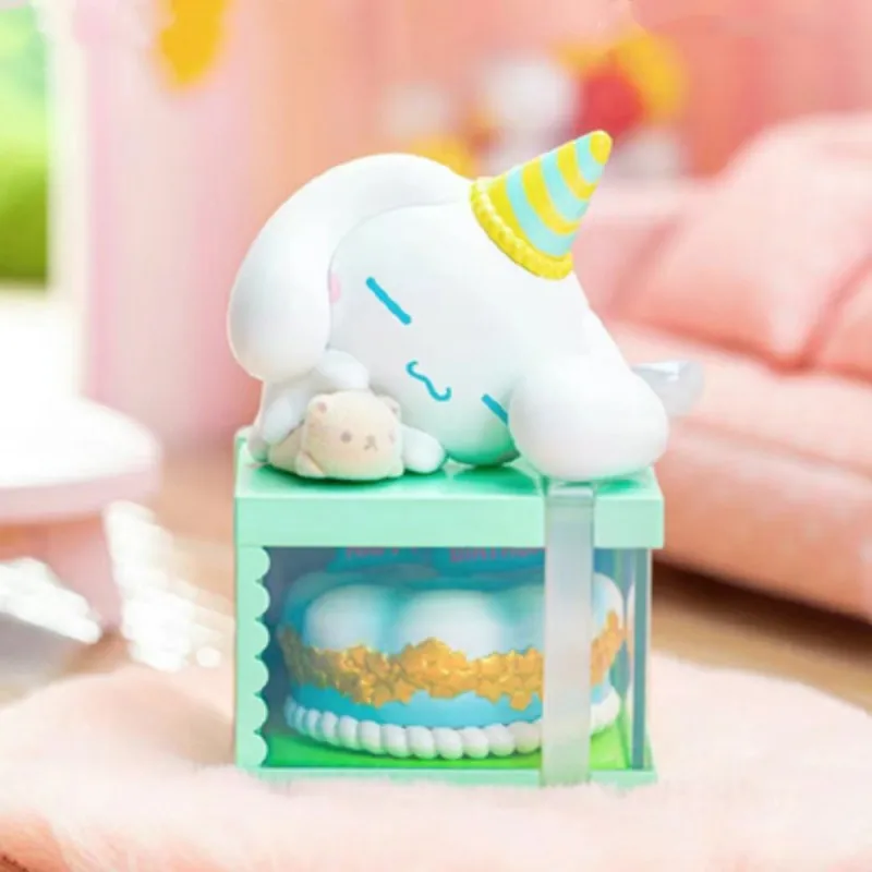 Sanrio dessert gift blind box trendy toy figure table ornament doll cute girl exquisite birthday gift cinnamoroll