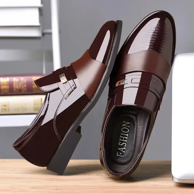 Fashion Business Dress Men Shoes Formal Slip On Dress Shoes Men Oxfords Footwear High Quality Leather Shoes For Men