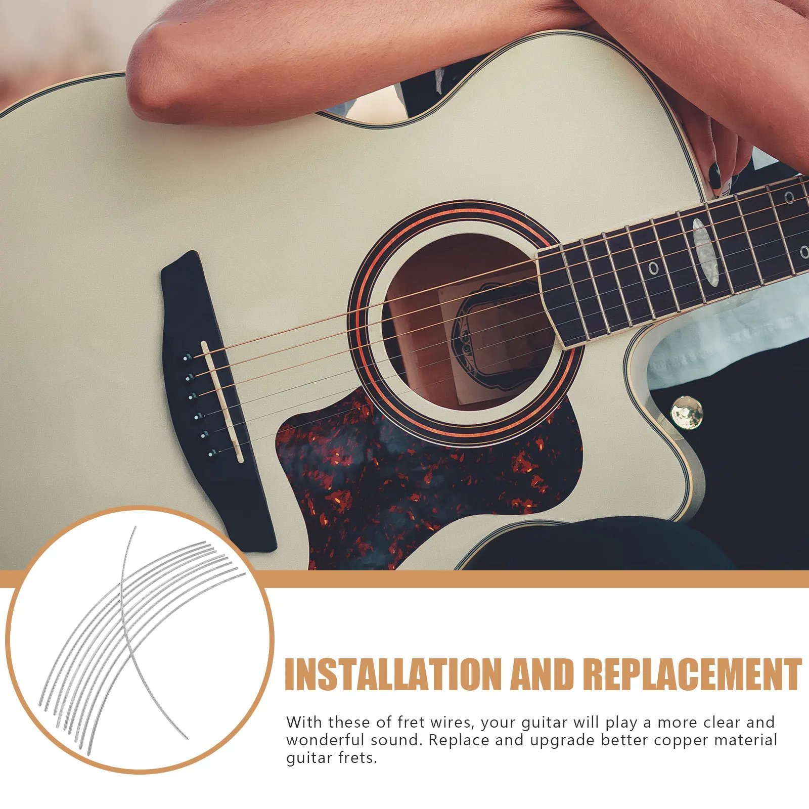 

10 Pcs Guitar Fret Tool Smooth Surface Frets Copper Wires Accessories Luthier Tools Acoustic Cupronickel Electrical