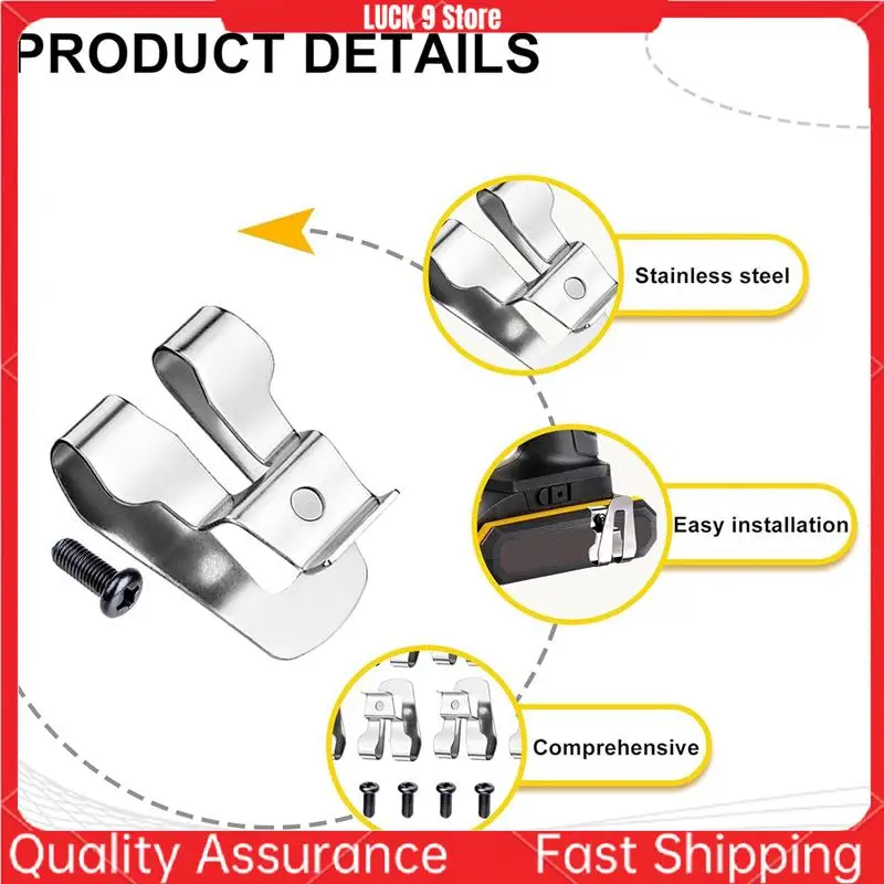 

8 PCS Belt Clip For Ryobi Silver Stainless Steel For Ryobi And Ridgid 18 Volt Tools 633586002, For Ryobi Dewalt