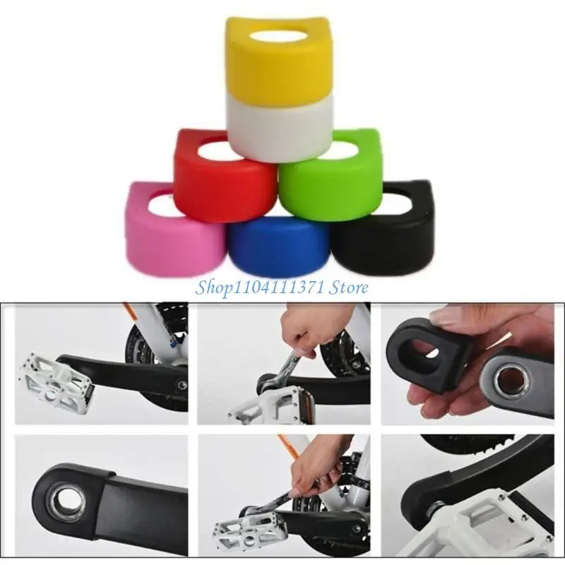 

P9FC 2 Pair Bicycles Crank Arm Sleeve Cover Protective Case Bicycles Crank Arm Cover