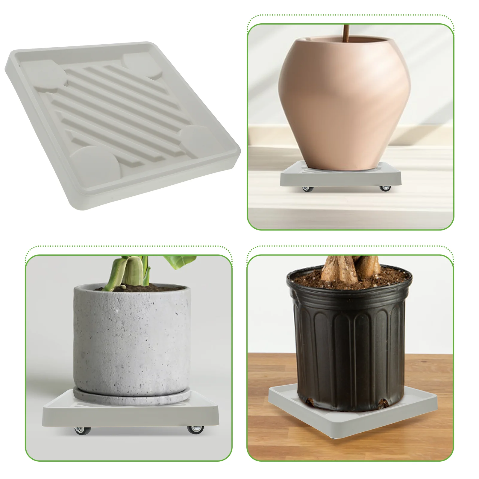 

Rolling Plant St Wheels for Flower Pot Saucer Heavy Duty Planter Base humidity tray trays for plants planter