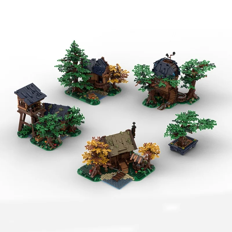 3037 قطعة MOC شجرة البيت الغابات حزمة الأفكار ونموذج اللبنات العمارة لتقوم بها بنفسك هدية الكريسماس فكرة إبداعية اللعب عيد ميلاد #6