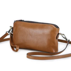 CONTACT'S Genuine Leather Sling Shoulder Bags for Women Brand Fashion Female Bags Handbags Clutch Bags Phone Pockets Wallets