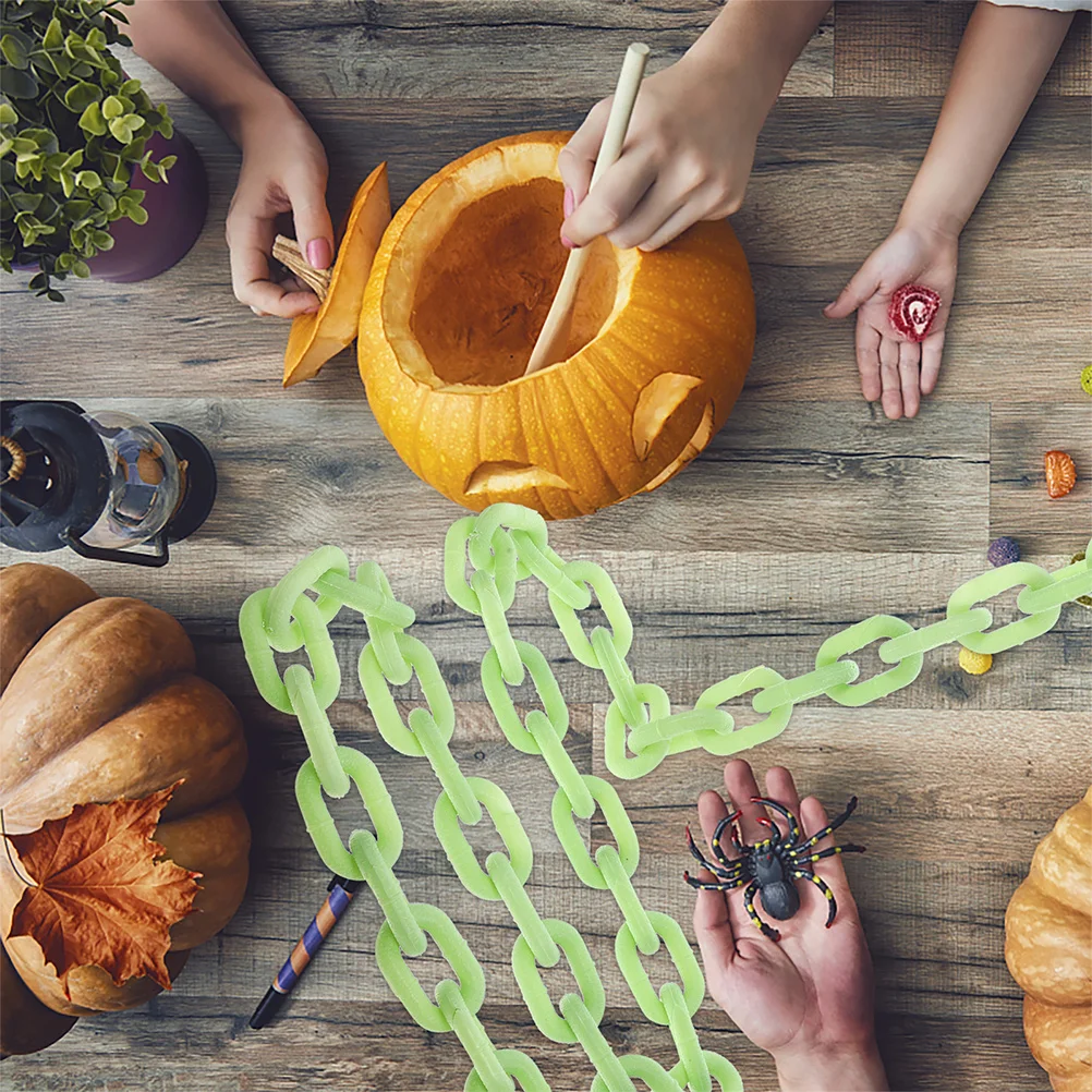 Świecący plastikowy krzew z kolcami, regulowana długość, trwały, wielokrotnego użytku, dekoracja na Halloween, rekwizyt do nawiedzonego domu, łańcuch na Halloween.