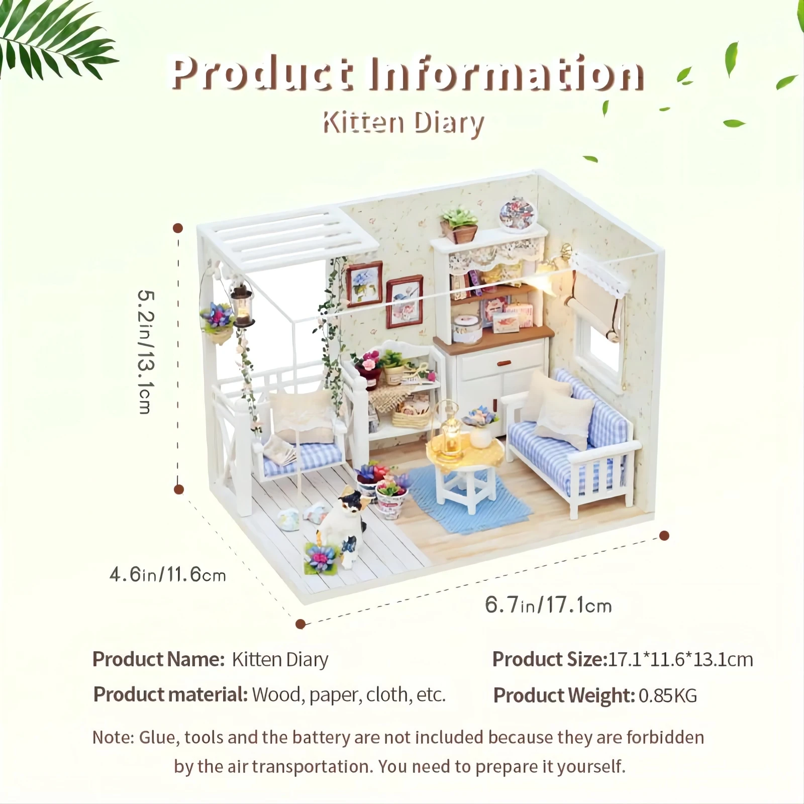 CUTEBEE Wooden Doll House 1:24 Handmade Miniature Doll House Model Building Kits Toy with Furniture For Children Adult Xmas Gift