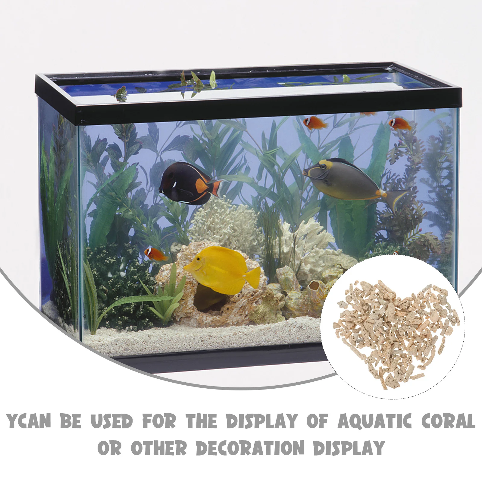 1 حقيبة سحق المرجان لمرشح حوض السمك وسائل الإعلام خزان الأسماك الديكور بركة تخطيط المرجان الحصى مرشح تنقية المياه الطبيعية