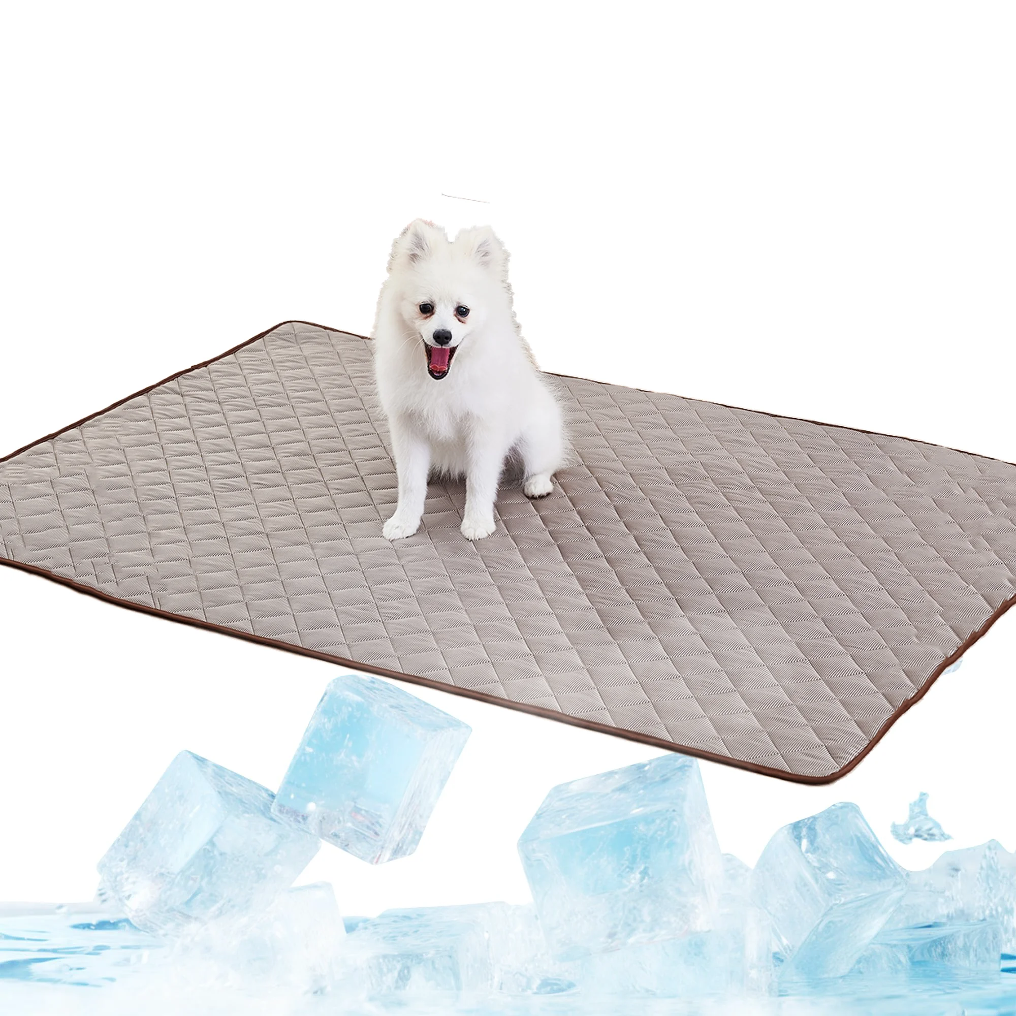 Pet Cooling Mat Dog Cat Sleeping Pad Cool Ice Silk Moisture-proof Mattress Cushion Summer Small Animal Cold Bed 5 Sizes