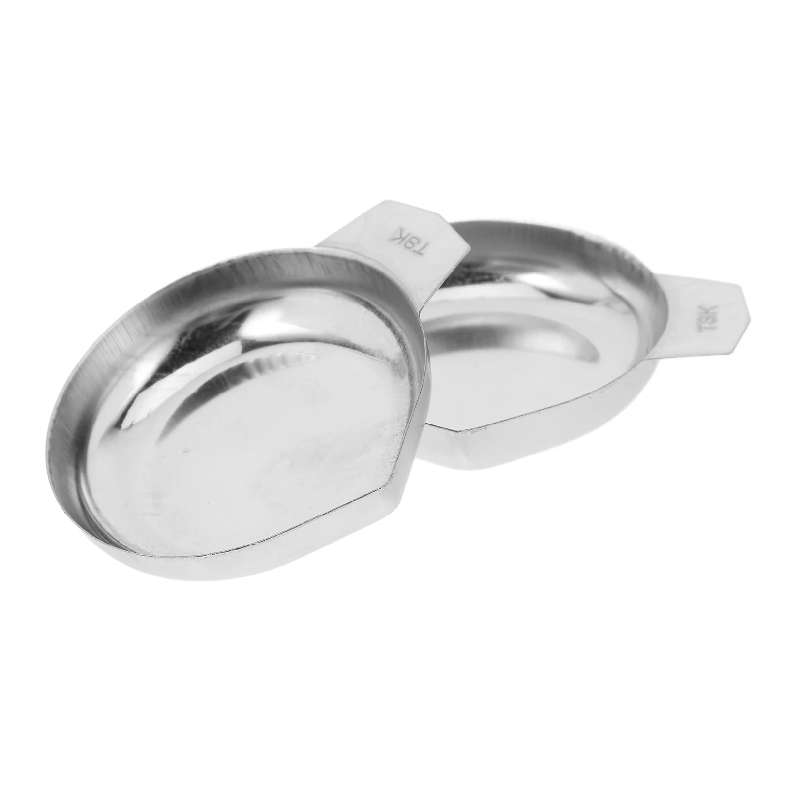2pcs Stainless Steel Scale Pan Weighing Tray for Jewelry Electronic Scales Small Items Measurement Tool Household Use