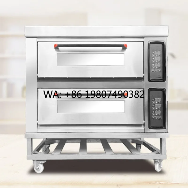 Horno de Gas Comercial de Gran Capacidad, Equipo de Panadería Multifuncional, Diseño de Alta Eficiencia para Hornear Pan, Pizza y Pasteles
