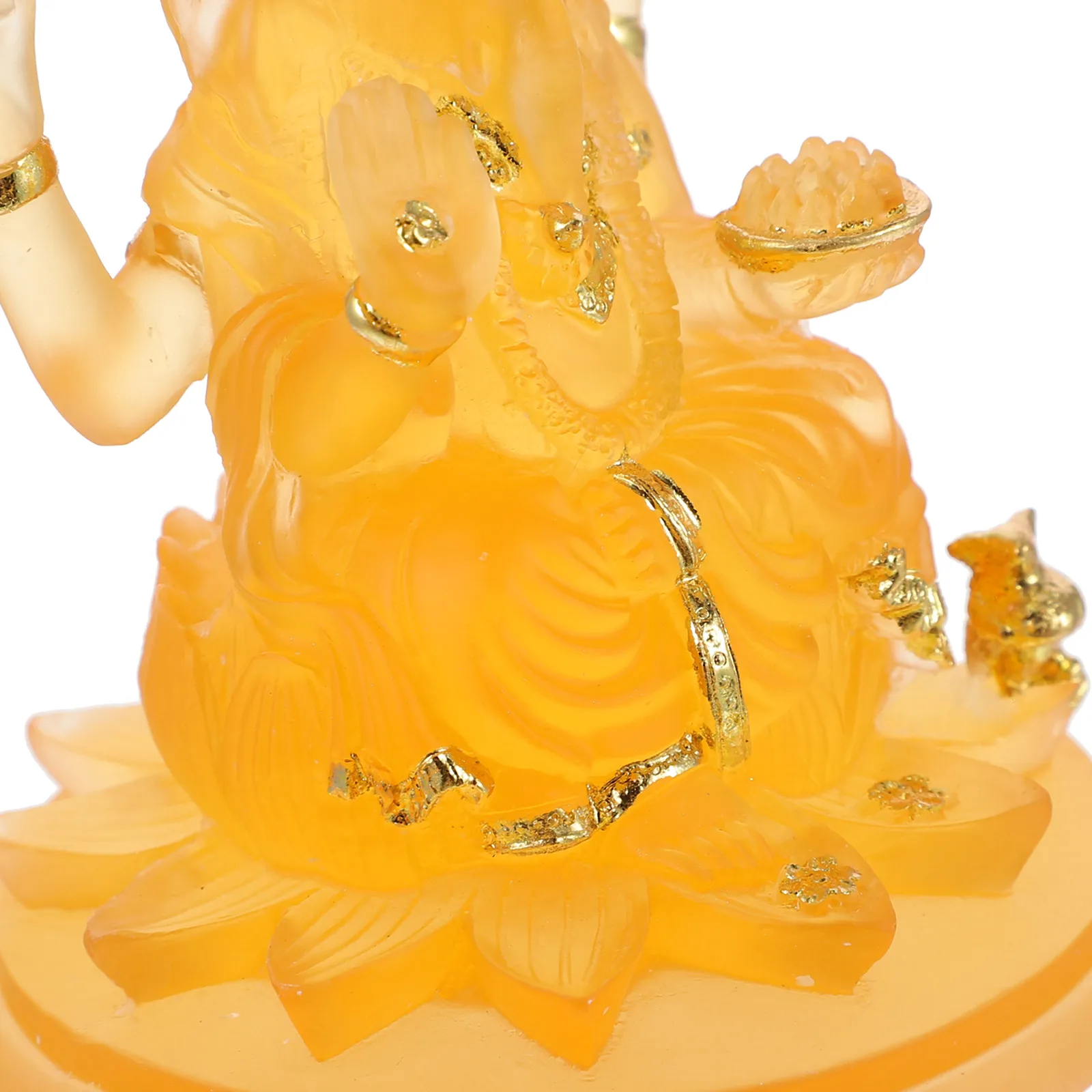 

Resin Ganesha Statue Compact Size Vivid Elephant Head God Sculpture Desktop Home Decoration Ganesha Figurine