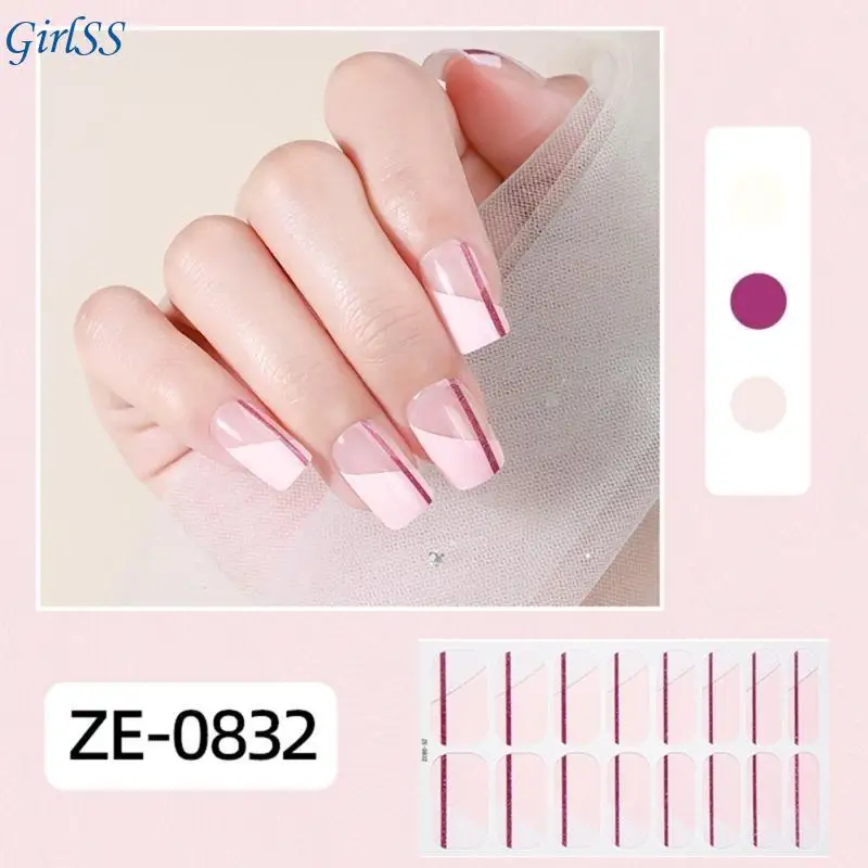 Gels Nagelwraps French Tip Gels Nagelstrips Gradiënt Nagels Polish Sticker T4MB