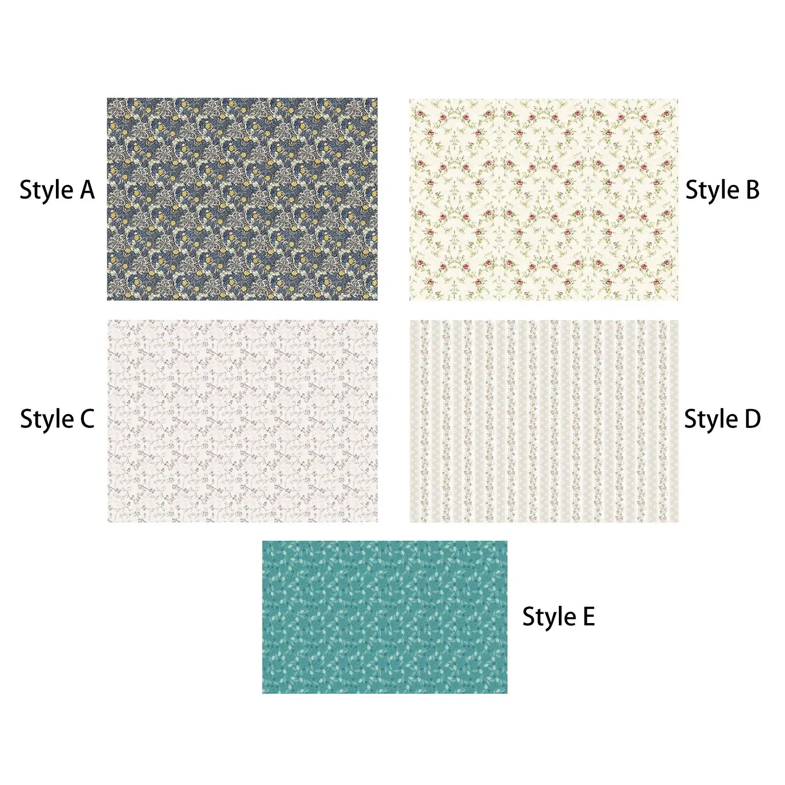 Puppenhaus-Tapete, Puppenhaus-Dielen-Aufkleber, Mini-Effektpapier für Puppenhaus im Maßstab 1:11, 1/12, Maßstab 1/6, DIY-Dekor