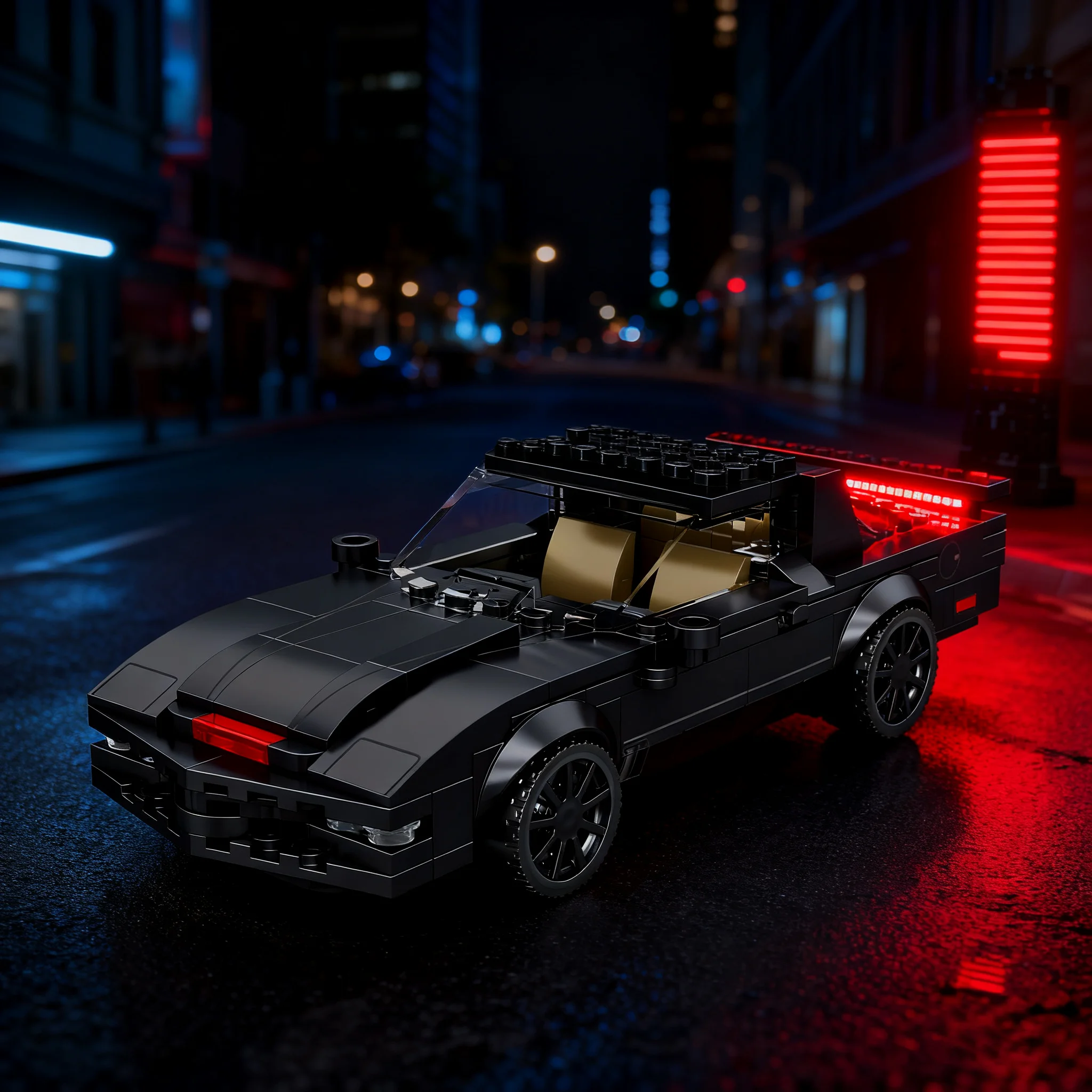 

MOC Knight Rider Movie KITT Speed Technical Car City Vehicle Racing Car DIY Model Building Blocks Kid Toys Gift