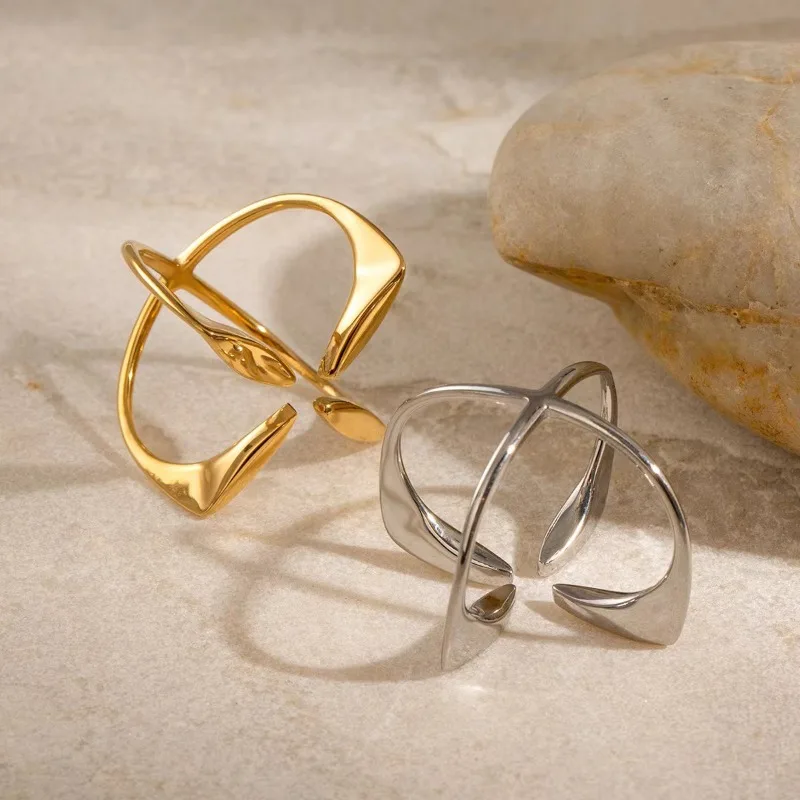

925 Sterling Silver Unique Ring For Women Jewelry Finger Adjustable Vintage Cross Flower Ring For Party Birthday Gift
