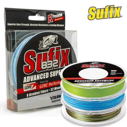 Imagen 2 del producto Sufix 832 trenzado 8X línea de pesca trenzada 120M/250M multifilamento súper fuerte 8 línea de pesca trenzada pesca de carpa pesca 13-86LB