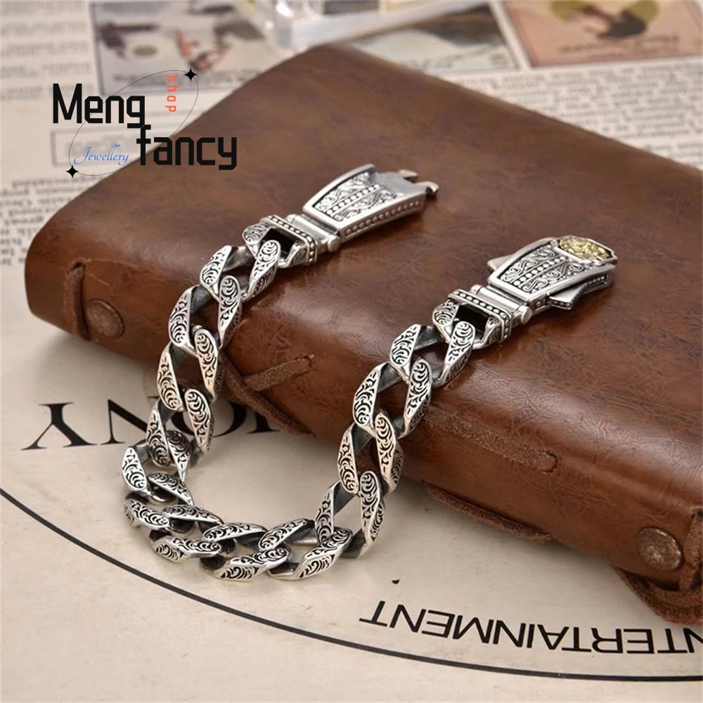 سوار أسد قوي على طراز الدراجة النارية الفضية هو مجوهرات عصرية فريدة من نوعها على شكل حرف يدوية رائعة وأكثر مبيعًا وأنيقة #4