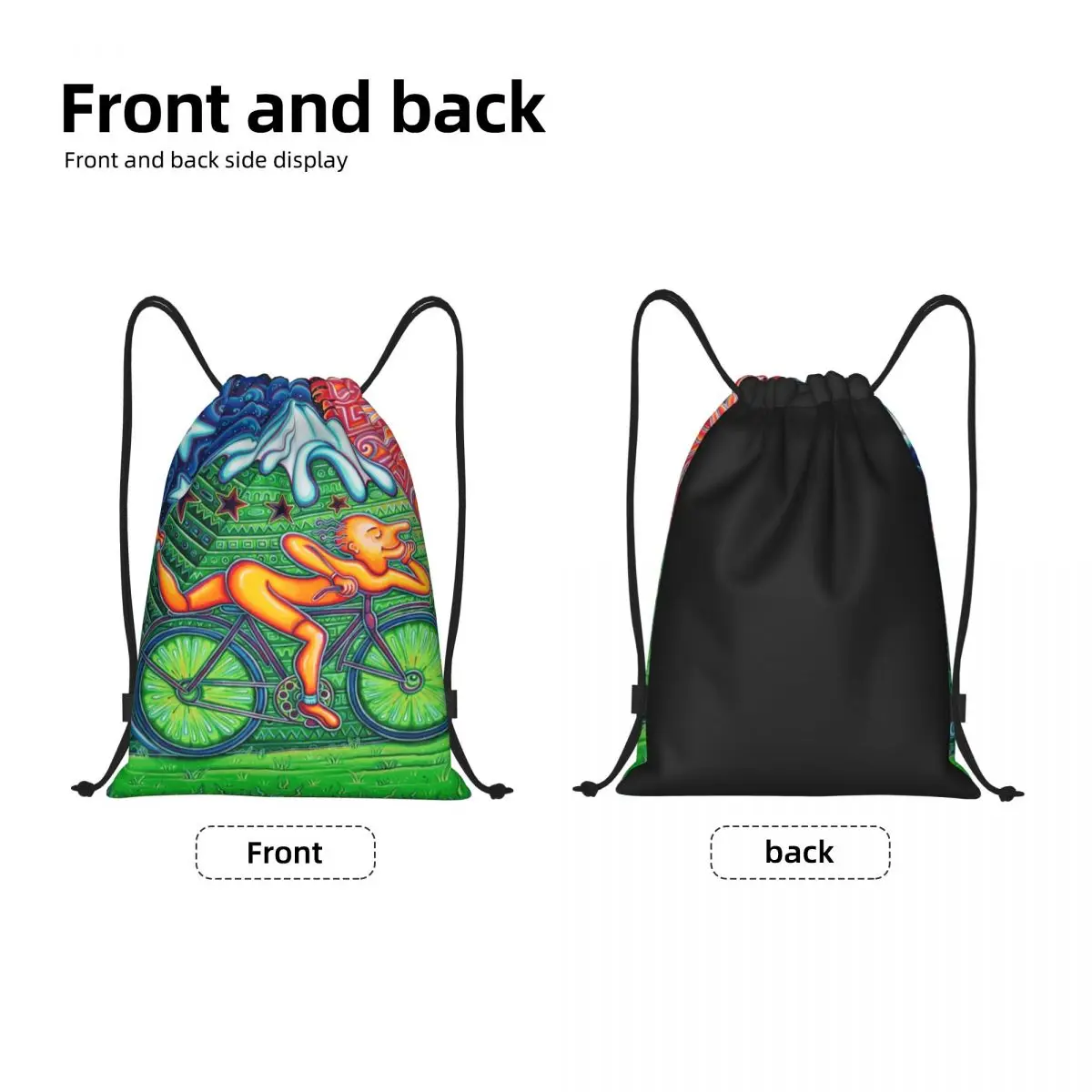 LSD Bicycle Day Albert Hofmann Drawstring Backpack Women Men Sport Gym Sackpack Foldable Shopping Bag Sack