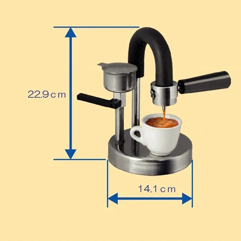 

Italian Handmade Coffee Machine Portable Mini Espresso Coffee Pot Can Be Heated By Stove For Outdoor Home Office