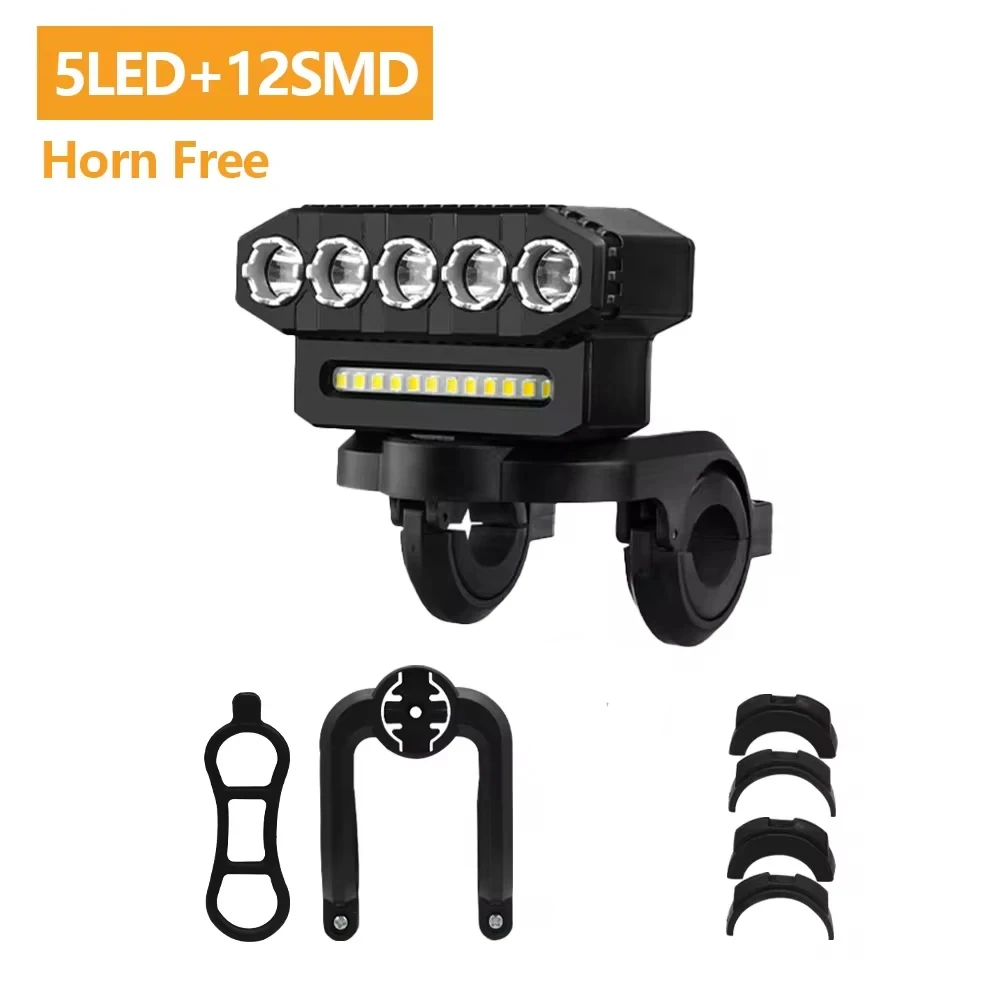 AliExpress 5 LED Bicycle Front Light Rechargeable MTB Bike Light Waterproof Outdoor Night Riding Safety Front