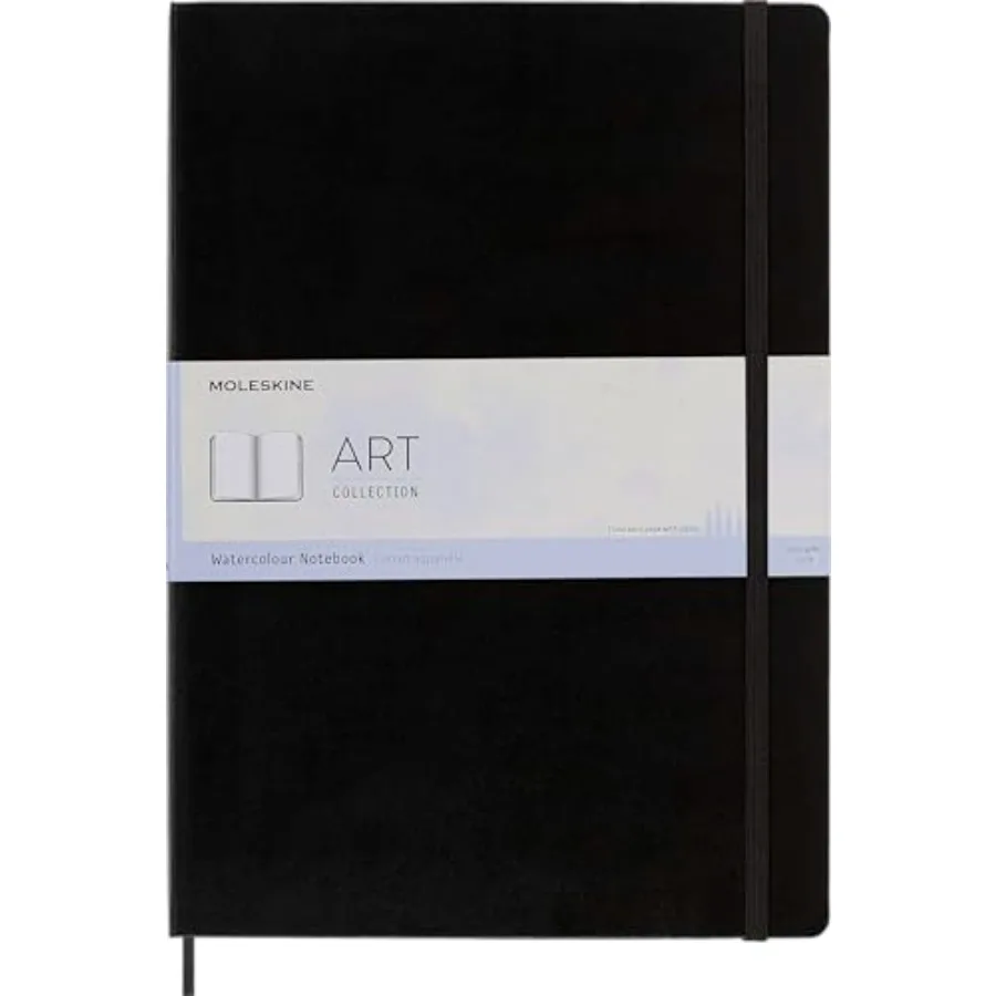 

Альбом для акварели с твердой обложкой, формат А3 (11,75 x 16,5 дюймов), чистые/нелинованные страницы, черный, 60 страниц