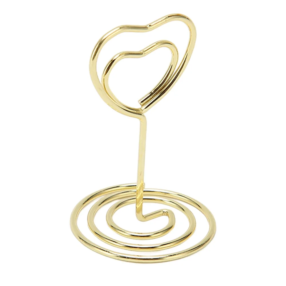 25PCS Heart Shaped Table Number Stands Stable Base Sturdy Metal Place Card Holders 20Pcs Set 3.35 Inch Photo Display Stands