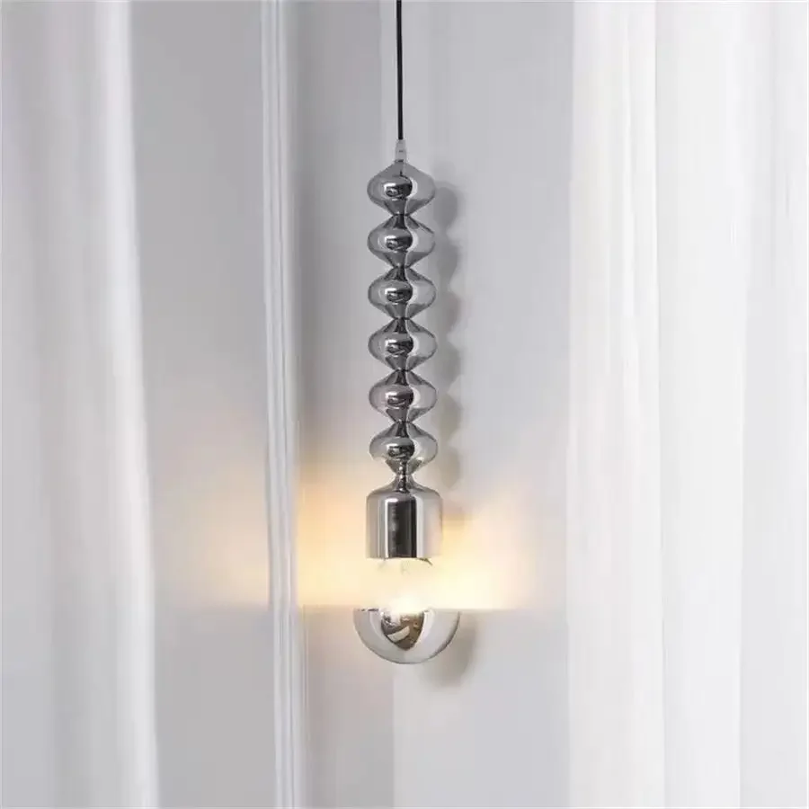 Imagem -03 - Industrial Chrome Art Chandelier Long Line Wavy Bar Lamp Sala de Estar e Sala de Jantar Decoração Bedside Lamp Modern