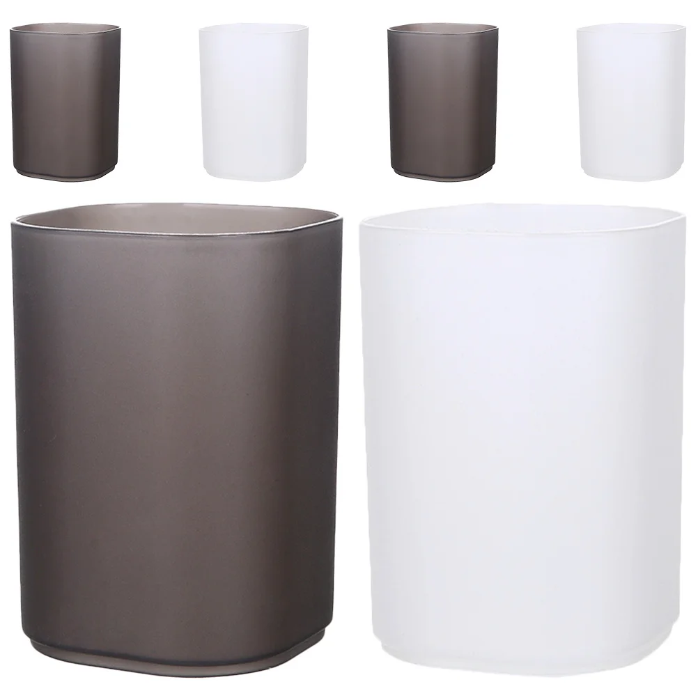 

6pcs Desk Pen Holder Large Capacity Pencil Organizer Makeup Brush Holder Stationery Container Simple Style Reusable Plastic